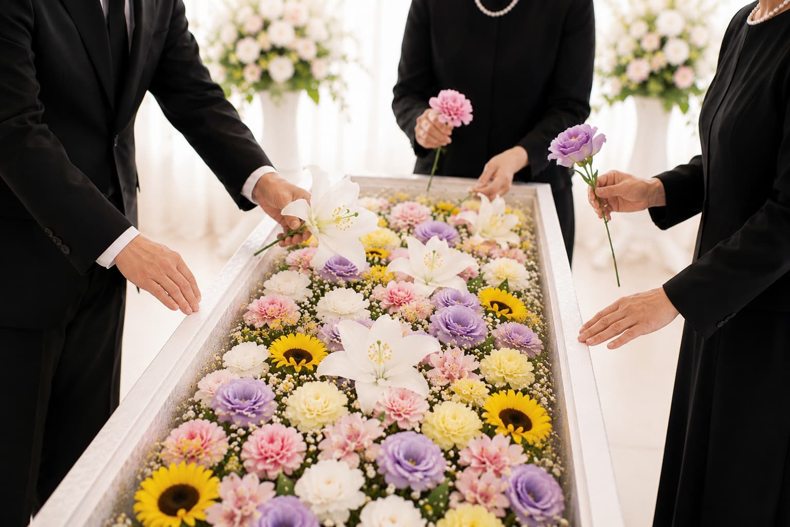 綺麗なお花でしっかりとしたお別れが行えます