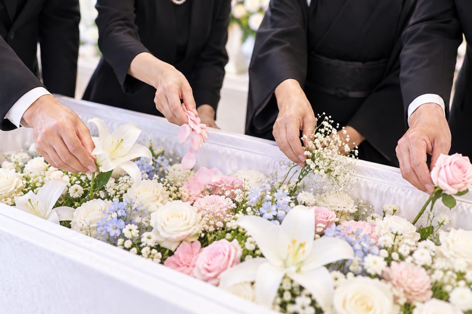 綺麗なお花でしっかりとしたお別れが行えます
